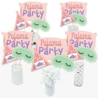Big Dot of Happiness Pajama Slumber Party - Girls Sleepover Birthday Party  Supplies Decoration Kit - Decor Galore Party Pack - 51 Pieces 