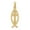 Colorname Misc: Yellow / 29.3x9.3mm, variant on 14k Yellow Gold Solid Polished Ichthus Animal Sealife Fish With Religious Faith Inspiration Jesus Pendant Necklace 30x9m