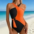 thumbnail image 1 of Traje de baño de una pieza para mujer, traje de baño deportivo ajustado con bloques de color a la moda para mujer, traje de baño de moda playera para mujer, trajes de baño de una pieza para mujer, tra, 1 of 5