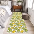 thumbnail image 3 of Lemon Summer Runner Rugs 2x6 ft Plant Leaves Washable Hallway Rugs Non-Slip Floor Mats Absorbent Carpet Bedside Runners for Bedroom Kitchen Bathroom Laundry Room, 3 of 9