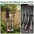 thumbnail image 6 of Garden Tool Organizer, Heavy Duty Steel Tower Rack with 2 Additional Hooks, Holds 35+ Long Handled Tools, Rakes Brooms, for Garage Storage & Shed & Outdoor Storage, Black, 6 of 12