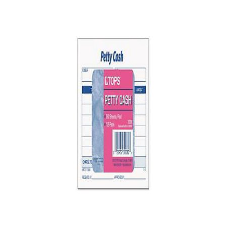 1PK Received of Petty Cash Slips, 3.5 x 5, 1/Page, 50/Pad, 12 Pads/Pack