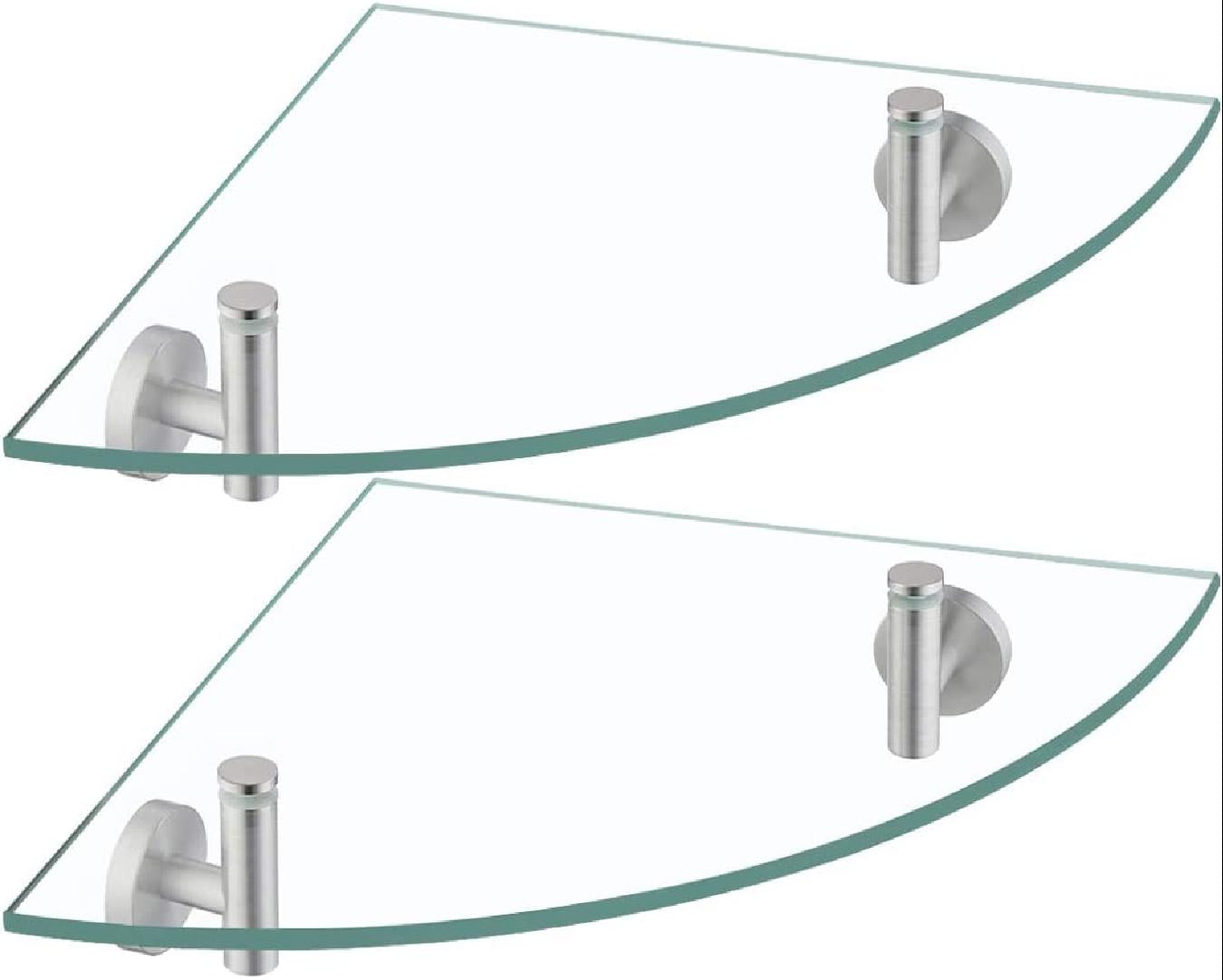 Bathroom Glass Corner Shelf