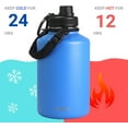 thumbnail image 3 of Drinco Water Bottle Double Wall Vacuum Insulated Stainless Steel, 64oz Royal Blue, 3 of 4