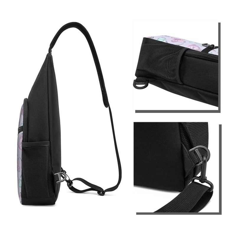 Purple Sling Backpack, Multipurpose Crossbody Shoulder Bag Travel Hiking Daypack Waterproof Sling Bag Crossbody Backpack for Men Women Sling  main image 4