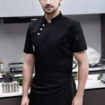 thumbnail image 3 of Chaqueta Uniforme de chef Hugo para mujer de manga corta Negro M, 3 of 10