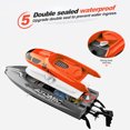 thumbnail image 4 of Remote RC Boat Remote Control Boat 30KM/H High Speed IPV7 Waterproof 2.4GHz 4 Channel Racing Boat for Kids Adults, 4 of 7