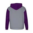 thumbnail image 5 of Txeol Oversized Hoodies for Men Big and Tall Fleece Lined Sweatshirts Christmas Plaid Long Sleeve Pullover Tops with Kangaroo Pocket Purple XXXXL, 5 of 6