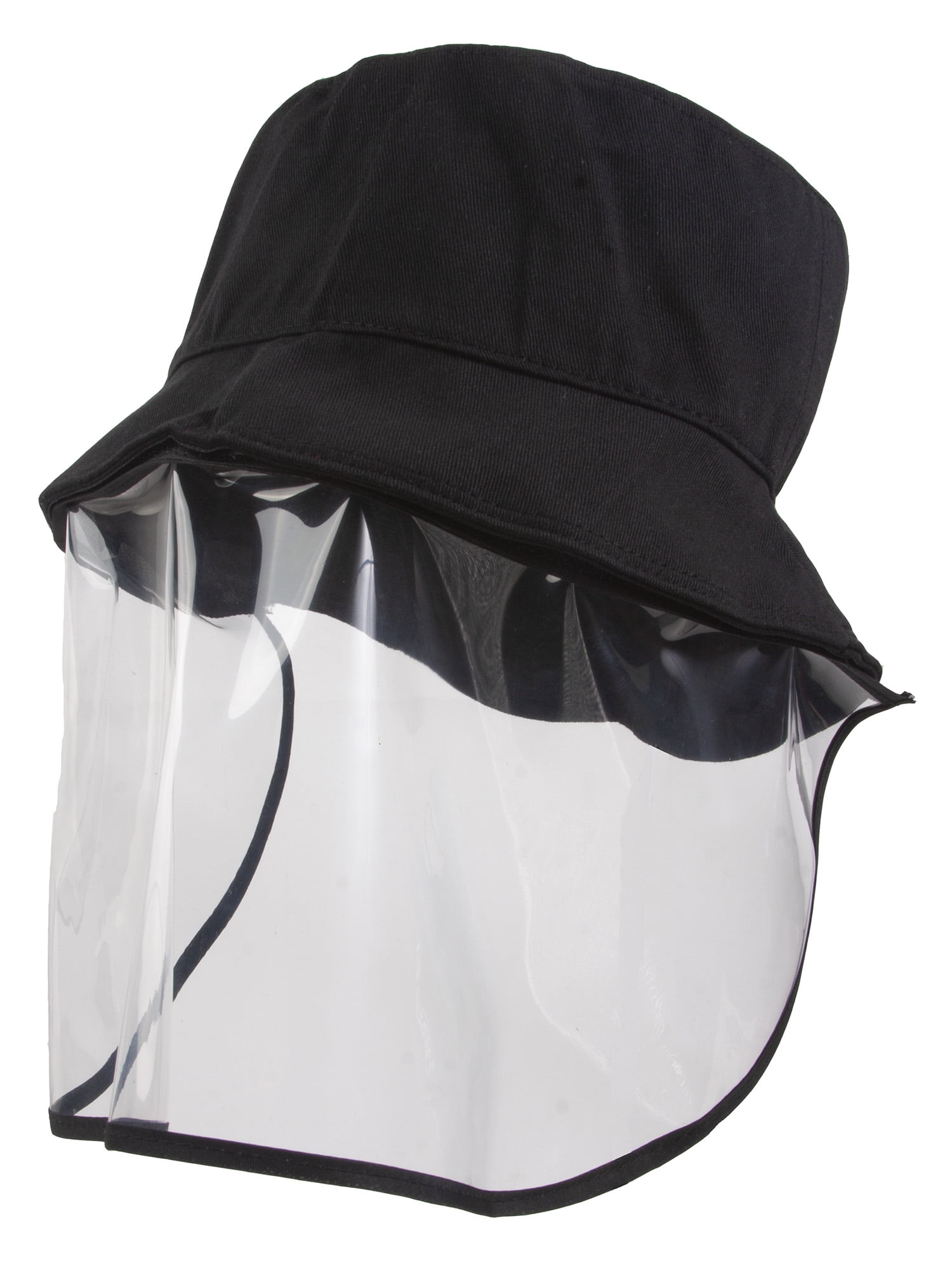 Top Headwear Bucket Hat Face Shield Black