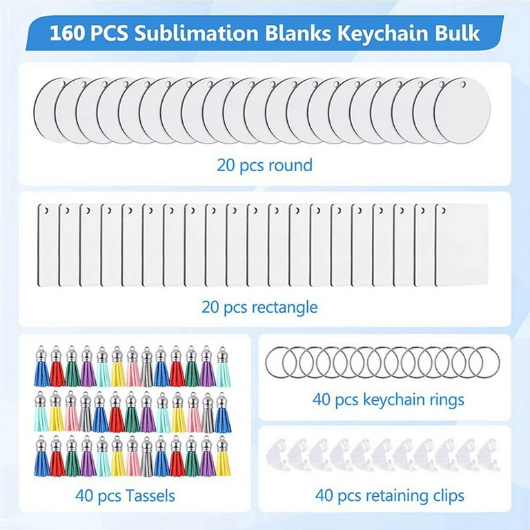  160Pcs Sublimation Blanks Products, Sublimation