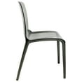 thumbnail image 3 of Modern Dining Chairs - Set of 4 - Vintage Style Accent Chairs - Clear Plastic Stackable Chairs, 3 of 7