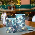 thumbnail image 6 of Cartoon Space Panda and Star Flickering Flameless LED Candles set of 2 Battery Operated 18-Key Remotes Timer Halloween Fall Decor D3''xH4''5'', 6 of 7
