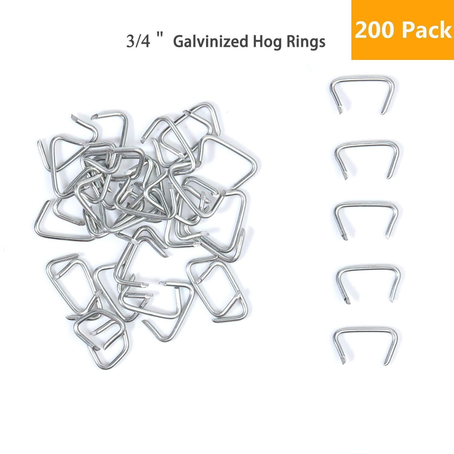 Professional Straight Hog Ring Pliers Set Upholstery Installation Kit 200 Rings 