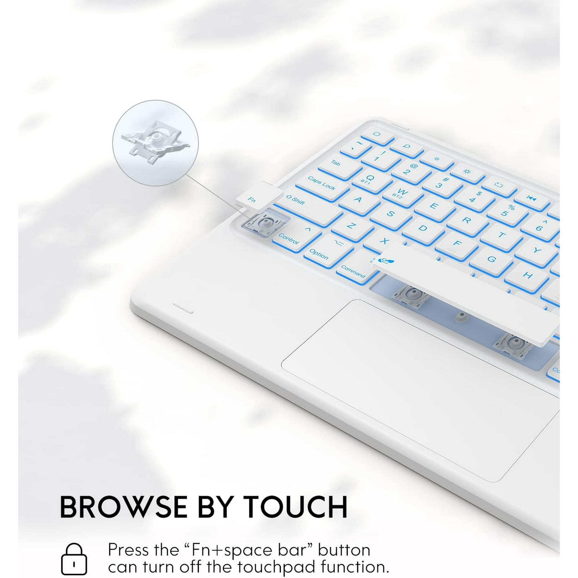 iPad Keyboard 9th Generation, 7 Color Backlit, Multi-Touch