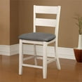 thumbnail image 2 of Furniture of America Markher Wood Counter Chair in Antique White (Set of 2), 2 of 3
