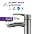 thumbnail image 7 of Anzzi L-AZ079BN Quartet Single Hole Single-Handle Bathroom Faucet in Brushed Nickel, 7 of 7