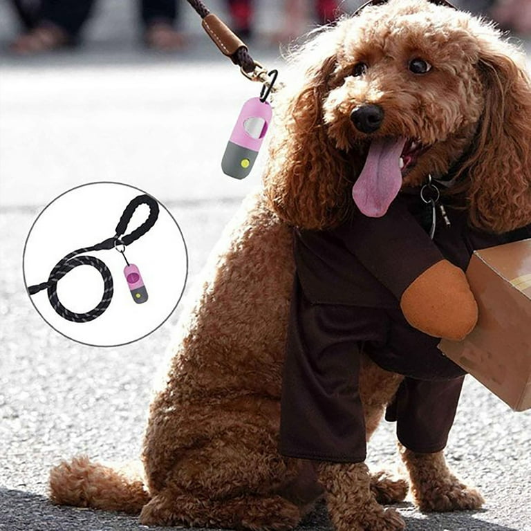 Dog Poop Bag Holder Dispenser with LED Flashlight Night
