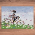 thumbnail image 5 of Ambesonne Outdoor Jigsaw Puzzle Durable Cardboard, Vintage Romantic Bike, 1000 pcs, Multicolor, 5 of 5