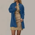 thumbnail image 2 of Yuyuzo Manteau pour Femmes Mi-Long à Col Montant Vestes Blazer d'Affaires Décontractées Automne Hiver Pardessus Uni avec Poches, 2 of 7