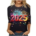 Dazajoo Weekly Prime Happy New Year Tops Women 2025 Merry New Year
