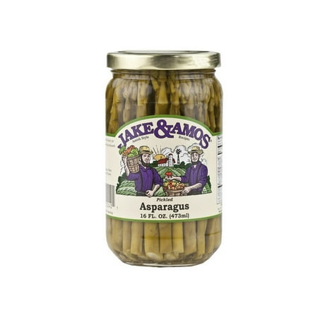 Jake & Amos Pickled Asparagus 16oz (2 Pack) (Best Spicy Pickled Asparagus Recipe)