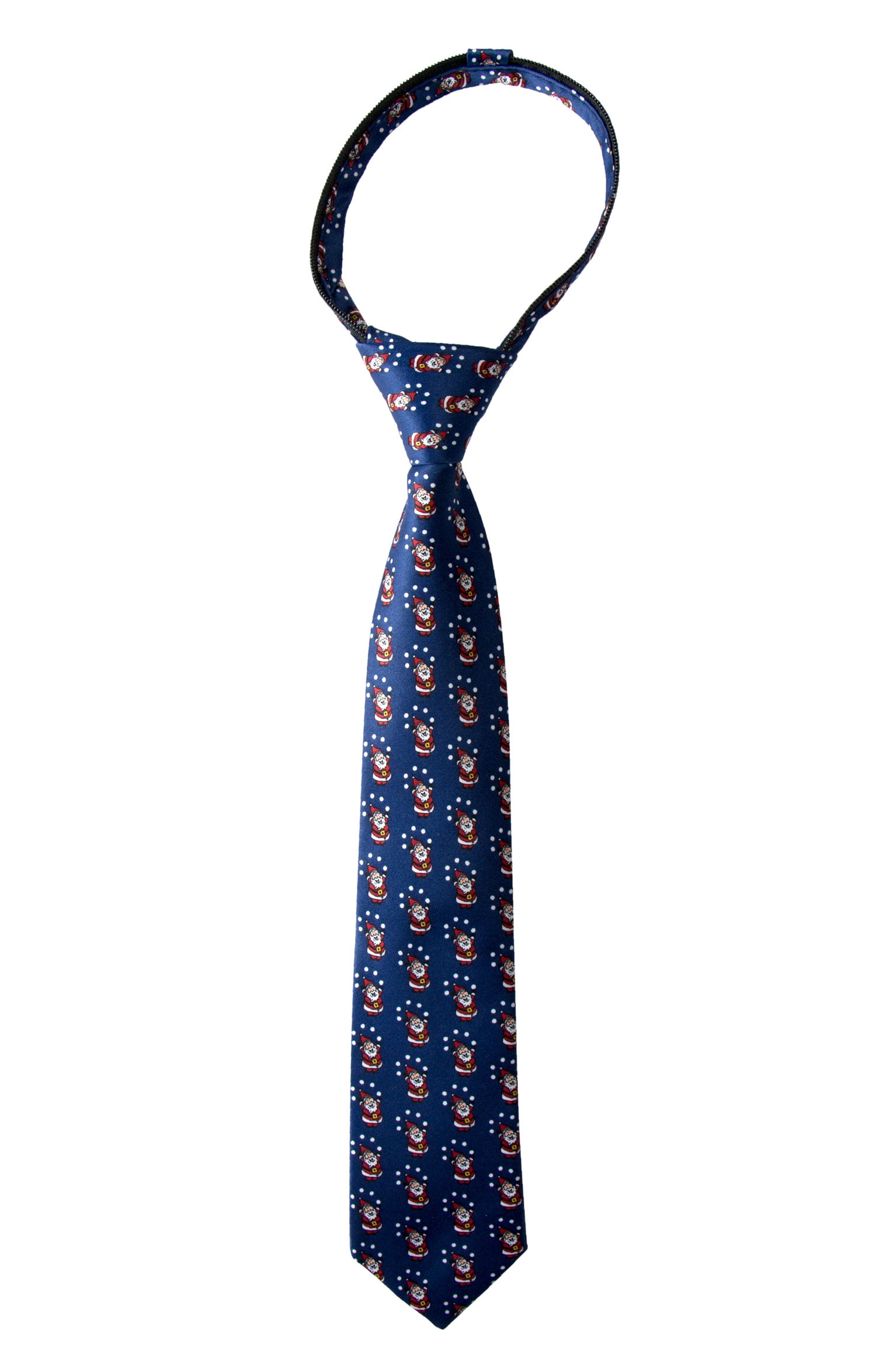 Spring Notion Boy's Printed Christmas Theme Pretied Zipper Tie 