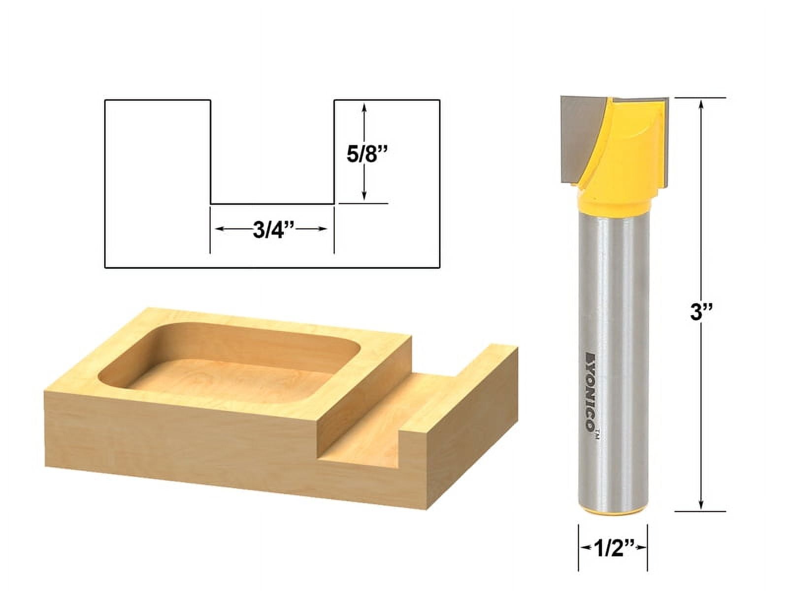 8 Bit Luthier Electric Guitar Router Bit Set - 1/2" & 1/4" Shank - Yonico 14801