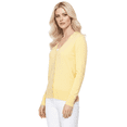 thumbnail image 3 of YEMAK Women's Long Sleeve V-Neck Button Down Soft Knit Cardigan Sweater MK5178-Baby Yellow-S, 3 of 5