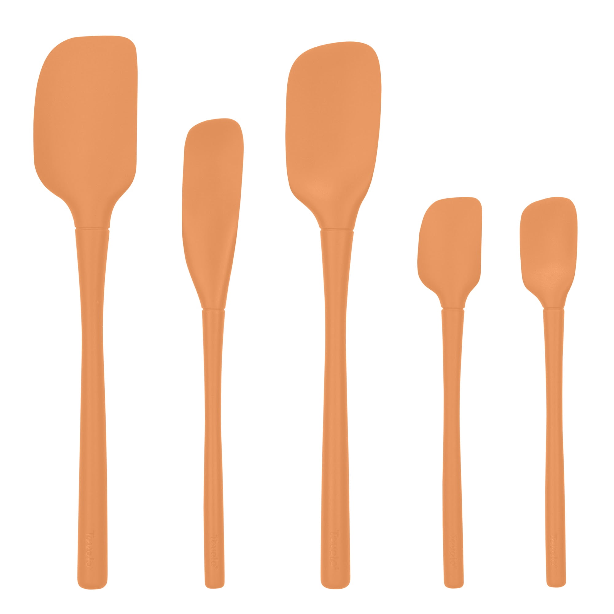 Tovolo Flex-Core 5-Piece Silicone Spatula Set Heat Resistant, Apricot