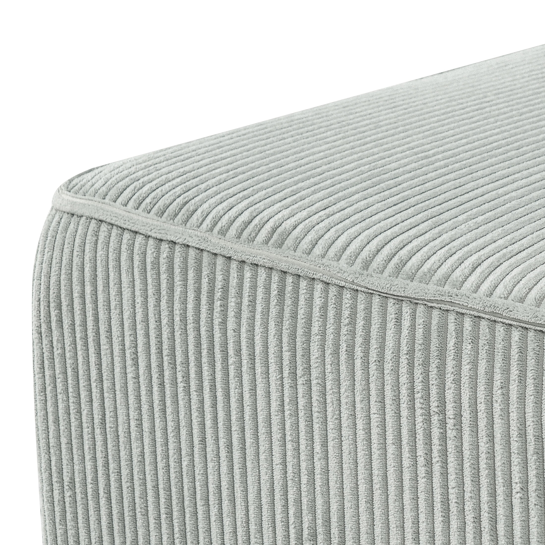 Christopher Knight Home 29.7" Corduroy Upholstered Sectional Ottoman, Wood Frame, Light Blue