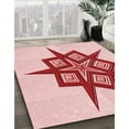 thumbnail image 3 of Ahgly Company Machine Washable Indoor Round Transitional Red Area Rugs, 8' Round, 3 of 7