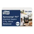 thumbnail image 3 of Tork Xpressnap Fit Interfold Dispenser Napkins, 2-Ply, 6.5 x 8.39, White, 120/Pack, 36 Packs/Carton -TRKDX800, 3 of 11