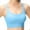 Blue, variant on Women's Nylon,Spandex Black nylon bra Women's Summer New Comfortable Sexy Comfortable B/C Cup Smooth Face No Steel Ring Gathering Bra