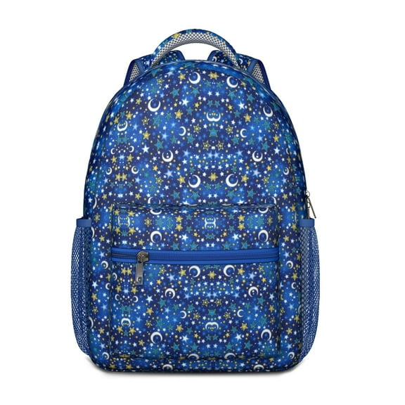 Nebula Cosmic Backpack - Ergonomic Waterproof Bookbag with Spinal Support, Spacecraft & Planet Print for High School Students