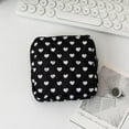 thumbnail image 1 of Heart Print Sanitary Napkins Storage Bag Feminine Period Pouch Portable Tampon Organizer Bag Mini Makeup Lipstick Storage Pouch, 1 of 4