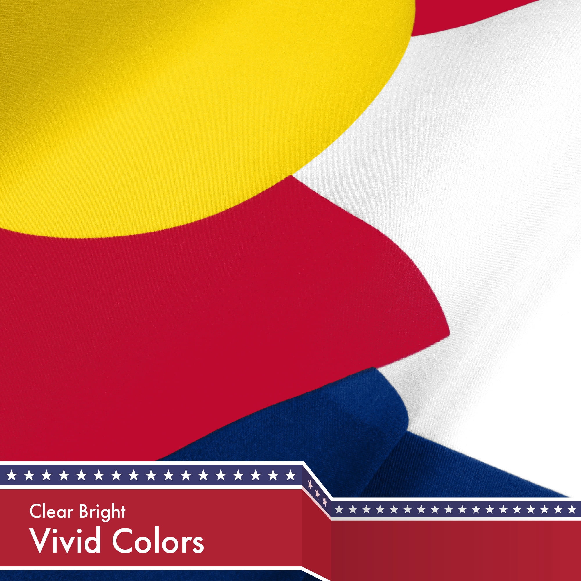 G128 Combo Pack: USA American Flag 3x5 Ft 150D Printed Stars & Colorado State Flag 3x5 Ft 150D Printed