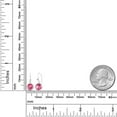 thumbnail image 2 of Gem Stone King 925 Sterling Silver Pink Mystic Topaz 925 Sterling Silver Dangle Earrings for Women (3.02 cttw, Round 6MM), 2 of 4