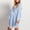 Blue, variant on Maternity Nursing Robe Summer Soft Comfortable Long Sleeve Loose V Neck Lace Trim Nightgown with Adjustable Waistband for Breastfeeding Gray M