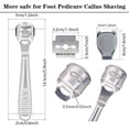 thumbnail image 2 of 12 Pieces in Total, 1 Callus Shaver Sets Include 10 Replacement Slices 1 Callus Shavers and 1 Foot File Heads Foot Care Tools Hard Skin Remover for Hand Feet, 2 of 5