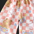 thumbnail image 3 of Girls Wide Leg Sweatpants Open Bottom School Pants Casual Clothes Joggers with Pockets Drawstring 6-12 Months 12-24 Months 2T 3T 4T 5T 6T 7T 8T 9T Children Pink 3-4 Years, 3 of 3