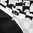 thumbnail image 5 of Homewish Halloween Ghost Twin Duvet Cover, Spooky Animal Checkered Twin Bedding, Black White, Black Reversible 2pcs, 1 Duvet Cover and 1 Pillowcase, 5 of 7