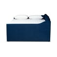 thumbnail image 4 of Baxton Studio Lennon Modern and Contemporary Navy Blue Velvet Fabric Upholstered Full Size Daybed with Trundle, 4 of 7