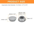 thumbnail image 2 of Plugs, Rubber Snap in Locking Hole Plugs, Hole Stoppers for Metal Tube, Furniture End Cap Insert 18-19mm 10, 2 of 6