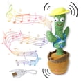 thumbnail image 1 of Cactus Bailarin, Cactus Parlante Que Habla y Repite lo Que Dices, Cactus con 120 Canciones, Juguete con Sonido, Peluche para Niños y Niñas Divertido y Educativo, 1 of 5