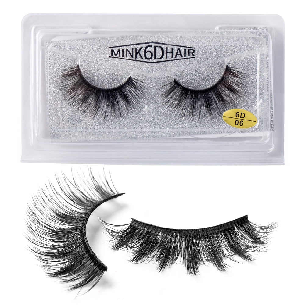 1 Pairs/2pcs 6D Natural Thick Reusable False Eye Lashes Extension