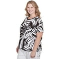 thumbnail image 3 of Alfred Dunner Womens Plus-Size Twisted Leaves Top With Side Tie Top, 3 of 4