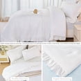 thumbnail image 6 of URBONUR Full Comforter Set White-5 Pieces Ruffled Bed in A Bag with Sheets All Season Lightweight Farmhouse Bedding Sets for Teens(White Full), 6 of 9