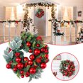 thumbnail image 1 of Bola De Navidad Guirnalda Simulación Corona De Mimbre Colgador De Puerta Puerta Delantera Colgante De Pared Guirnalda De Mimbre Para Fiestas De Navidad Y Jardines Serendint HA038886-00, 1 of 6