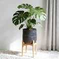 thumbnail image 2 of Olurrisa Large Round Planters Set of 2 (16.14"x15.75" & 11.8" x11.42'') - Lightweight Magnesium Oxide Plant Pot with Texture -Concrete Planter Pots with Drainage Hole – Indoor & Outdoor Use, 2 of 8