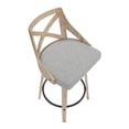 thumbnail image 3 of LumiSource White Washed Wood, Light Grey Fabric Charlotte Counter Stool - Set of 2, 3 of 8
